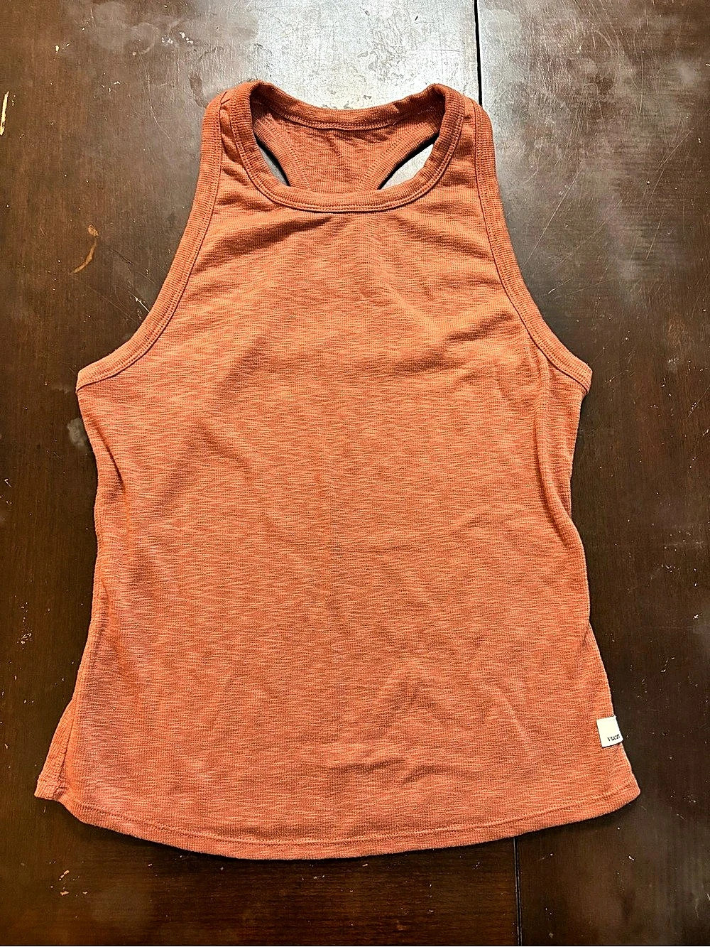 Vuori Women’s Heathered Rust Racerback Athletic Tank Top  Medium Workout Yoga